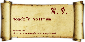 Mogán Volfram névjegykártya